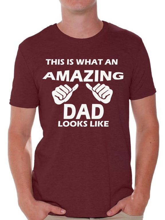 Men's This is What An Amazing Dad Looks Like Graphic T-shirt Tops Cool Gift for Dad