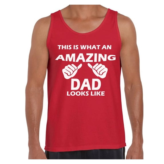 Awkward Styles Men's This is What An Amazing Dad Looks Like Graphic Tank Tops Cool Gift for Dad