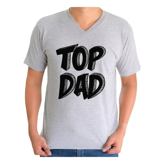 Awkward Styles Men's Top Dad Graphic V-neck T-shirt Tops Best Dad Ever Father`s Day Gift