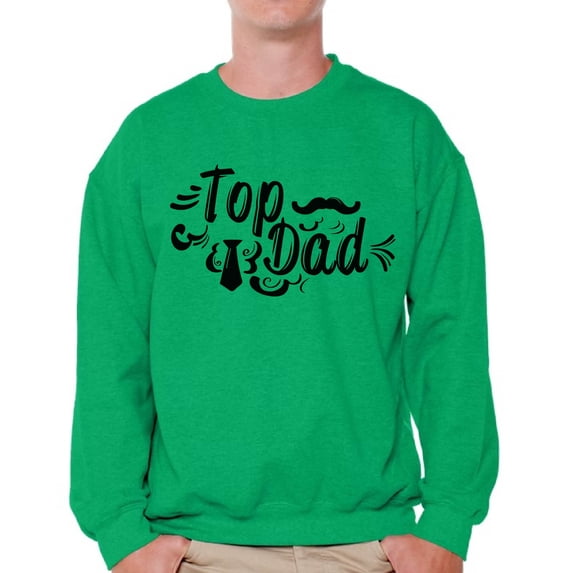 Awkward Styles Men's Top Dad Tie And Moustache Graphic Sweatshirt Tops Cute Father`s Day Gift