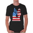 thumbnail image 1 of Awkward Styles Men's USA Flag American Husky Dog Lover`s Graphic T-shirt Tops Independence Day, 1 of 4
