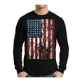 thumbnail image 1 of Awkward Styles Men's USA Flag Distressed Graphic Long Sleeve T-shirt Tops 4th of July Independence Day, 1 of 4