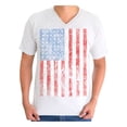 thumbnail image 1 of Awkward Styles Men's USA Flag Distressed Graphic V-neck T-shirt Tops 4th of July Independence Day, 1 of 4