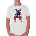 thumbnail image 1 of Awkward Styles Men's USA Flag French Bulldog Cute Graphic T-shirt Tops 4th Of July Party Pet Lover, 1 of 4