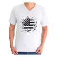 thumbnail image 1 of Awkward Styles Men's USA Flag Graphic V-neck T-shirt Tops Black and White Patriotic, 1 of 4