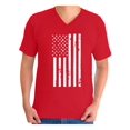 thumbnail image 1 of Awkward Styles Men's USA Flag Patriotic Graphic V-neck T-shirt Tops White Independence Day 4th of July, 1 of 4