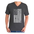 thumbnail image 1 of Awkward Styles Men's USA Flag Patriotic Graphic V-neck T-shirt Tops White Independence Day 4th of July, 1 of 4
