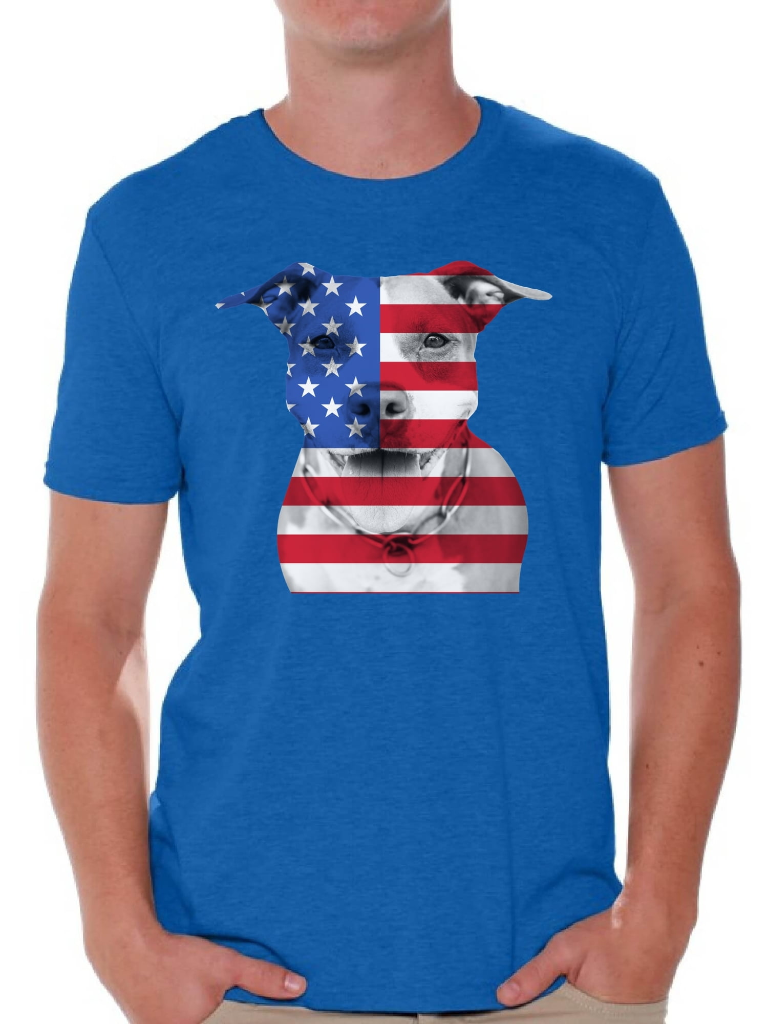 Patriotic Pitbull T-Shirt - Usa American Flag July 4th Shirt Patriotic Pitbull T-Shirt - Usa American Flag July 4th Shirt