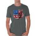 thumbnail image 1 of Awkward Styles Men's USA Flag Tiger Patriotic Graphic T-shirt Tops Independence Day Gift 4th of July, 1 of 4