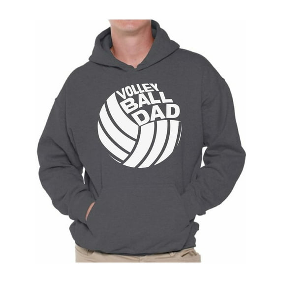 Awkward Styles Men's Volleyball Dad Graphic Hoodie Tops White Volleyball Lover Gift Father's Day