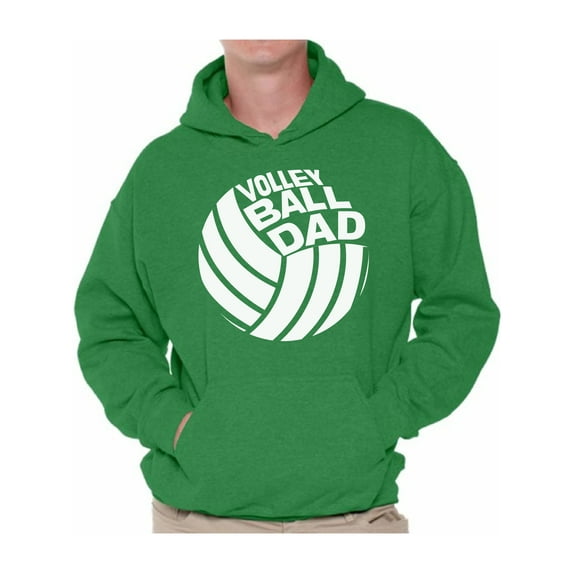 Awkward Styles Men's Volleyball Dad Graphic Hoodie Tops White Volleyball Lover Gift Father's Day