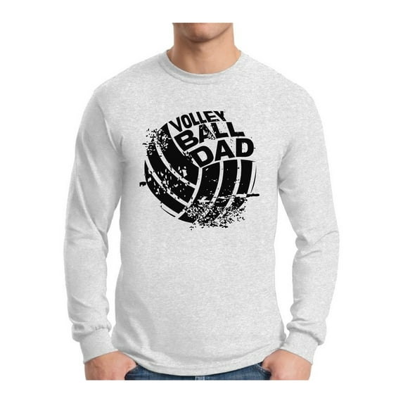 Awkward Styles Men's Volleyball Dad Graphic Long Sleeve T-shirt Tops Black Team Sport Volleyball Father's Day Gift