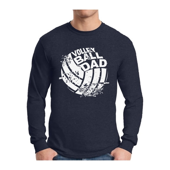 Awkward Styles Men's Volleyball Dad Graphic Long Sleeve T-shirt Tops Vintage Father`s Day Gift for Sport Dad