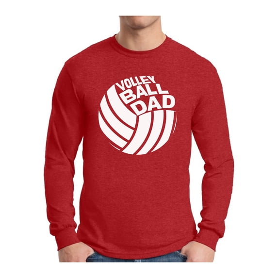 Awkward Styles Men's Volleyball Dad Graphic Long Sleeve T-shirt Tops White Volleyball Lover Gift Father's Day