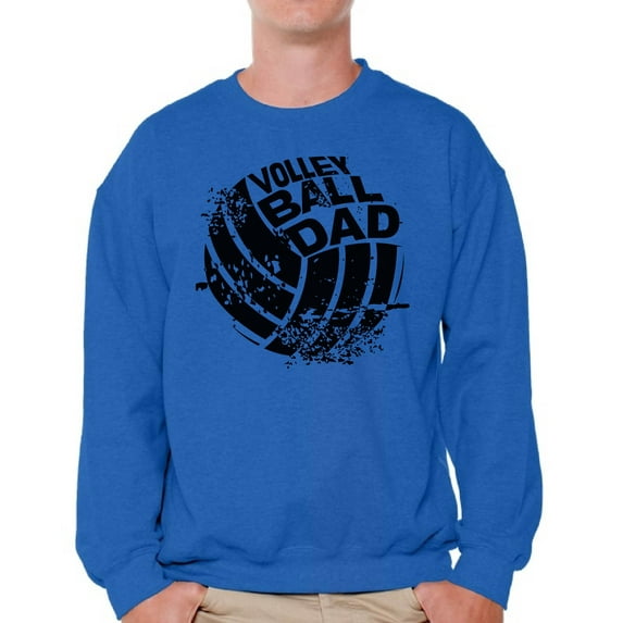 Awkward Styles Men's Volleyball Dad Graphic Sweatshirt Tops Black Team Sport Volleyball Father's Day Gift
