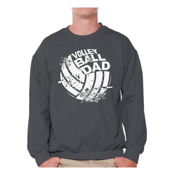 Awkward Styles Men's Volleyball Dad Graphic Sweatshirt Tops Vintage Father`s Day Gift for Sport Dad