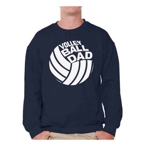 Awkward Styles Men's Volleyball Dad Graphic Sweatshirt Tops White Volleyball Lover Gift Father's Day