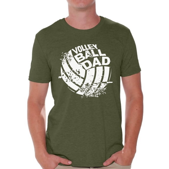 Awkward Styles Men's Volleyball Dad Graphic T-shirt Tops Vintage Father`s Day Gift for Sport Dad