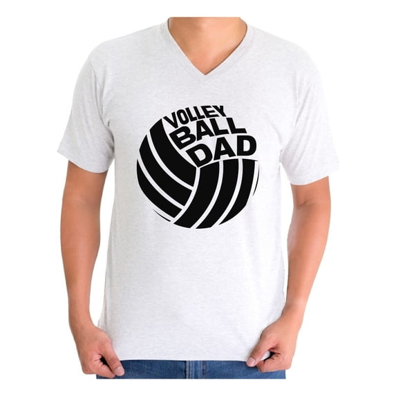 Awkward Styles Men's Volleyball Dad Graphic V-neck T-shirt Tops Sport Dad Father`s Day Gift Idea