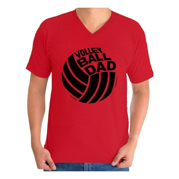 Awkward Styles Men's Volleyball Dad Graphic V-neck T-shirt Tops Sport Dad Father`s Day Gift Idea