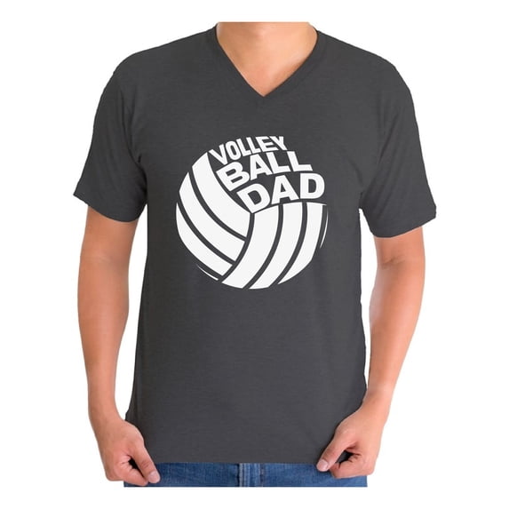 Awkward Styles Men's Volleyball Dad Graphic V-neck T-shirt Tops White Volleyball Lover Gift Father's Day