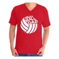 thumbnail image 1 of Awkward Styles Men's Volleyball Dad Graphic V-neck T-shirt Tops White Volleyball Lover Gift Father's Day, 1 of 4