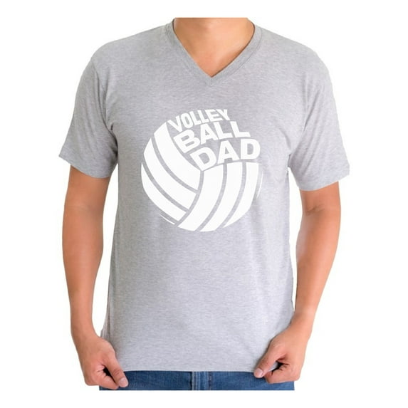 Awkward Styles Men's Volleyball Dad Graphic V-neck T-shirt Tops White Volleyball Lover Gift Father's Day