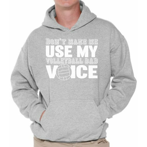 Awkward Styles Men's Volleyball Dad Voice Sporty Father`s Graphic Hoodie Tops Gift for Dad