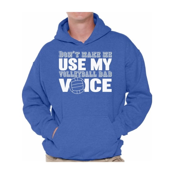 Awkward Styles Men's Volleyball Dad Voice Sporty Father`s Graphic Hoodie Tops Gift for Dad