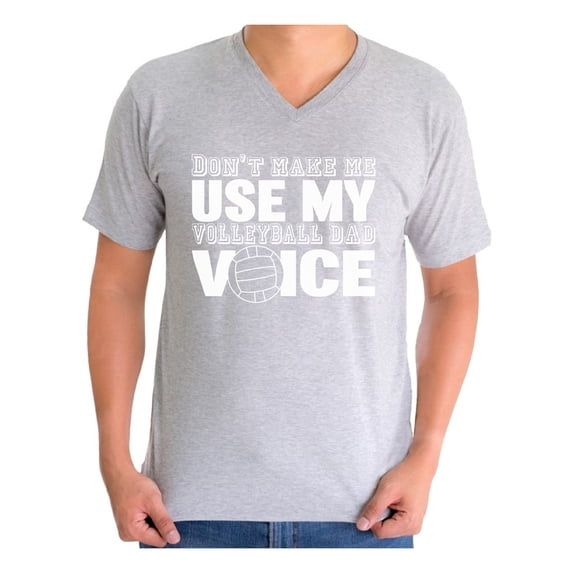 Awkward Styles Men's Volleyball Dad Voice Sporty Father`s Graphic V-neck T-shirt Tops Gift for Dad