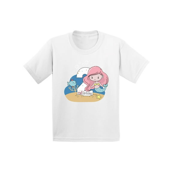 Awkward Styles Mermaid Girl Second Birthday Infant Shirt Mermaid 2nd Birthday Girl Shirts Cute Baby Girl Birthday Tshirt Mermaid Birthday Party Mermaid Gifts for 2 Year Old 2nd Birthday Party for Baby