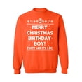 thumbnail image 1 of Awkward Styles Merry Christmas Birthday Boy Christmas Sweatshirt Jesus Holiday Sweatshirt Xmas Gifts Christmas Sweatshirt for Men for Women Christian Gift Christmas Sweater Xmas Party Family Holiday, 1 of 5