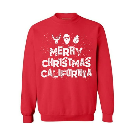 Awkward Styles Merry Christmas California Sweatshirt California Christmas Holiday Sweatshirt California Christmas Sweater Merry Christmas Sweatshirt for Men and for Women Xmas Gifts Cali Love Sweater
