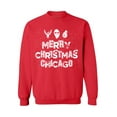 thumbnail image 1 of Awkward Styles Merry Christmas Chicago Sweatshirt Christmas Holiday Sweatshirt Chicago Christmas Sweater Merry Christmas Chicago Sweatshirt for Men and for Women Xmas Gifts Chicago Sweater for Xmas, 1 of 5