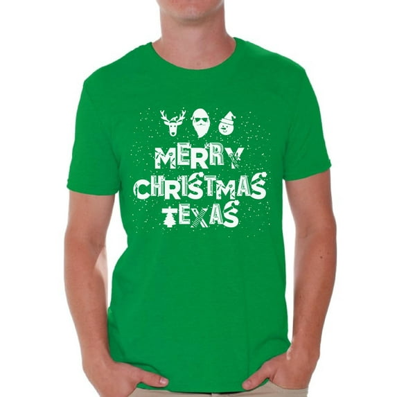 Awkward Styles Merry Christmas Texas Shirt Christmas Tshirts for Men Texas Shirts Men's Holiday Tee Merry Christmas Shirt Christmas Holiday Top Texas Love Shirt Texan Xmas Gift Texan Christmas Outfit