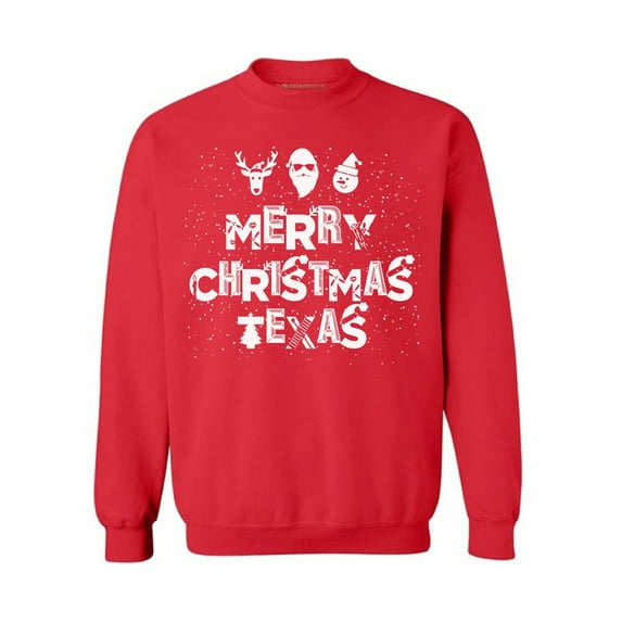Awkward Styles Merry Christmas Texas Sweatshirt Christmas Holiday Sweatshirt Texas Christmas Sweater Merry Christmas Sweatshirt for Men and for Women Xmas Gifts Texas Love Sweater for Xmas Party
