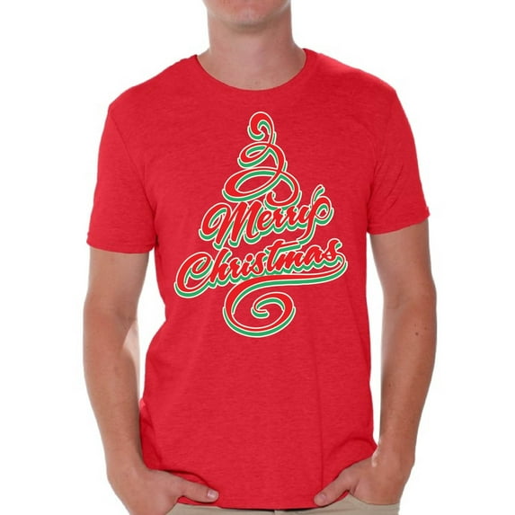 Awkward Styles Merry Christmas Tree Graphic Tee Men's