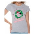 thumbnail image 1 of Awkward Styles Merry Christmas Tshirt Xmas Flamingo Shirt Funny Christmas Shirts for Women Santa Flamingo Christmas T Shirt Flamingo Gifts for Christmas Xmas Flamingo Party Outfit Xmas Flamingo, 1 of 5