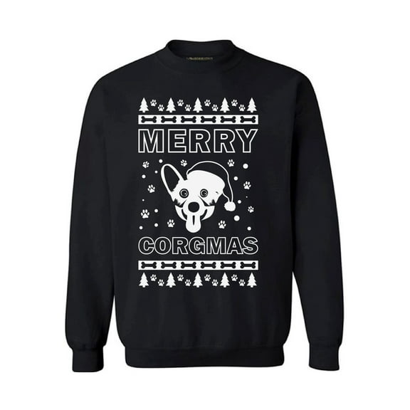 Awkward Styles Merry Corgmas Sweatshirt Corgi Santa Sweater Funny Christmas Sweater Christmas Gifts for Men and Women Santa Corgi Christmas Sweater Holiday Gift Corgi Lovers Sweater