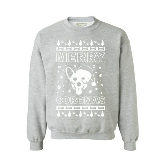 Awkward Styles Merry Corgmas Sweatshirt Corgi Santa Sweater Funny Christmas Sweater Christmas Gifts for Men and Women Santa Corgi Christmas Sweater Holiday Gift Corgi Lovers Sweater