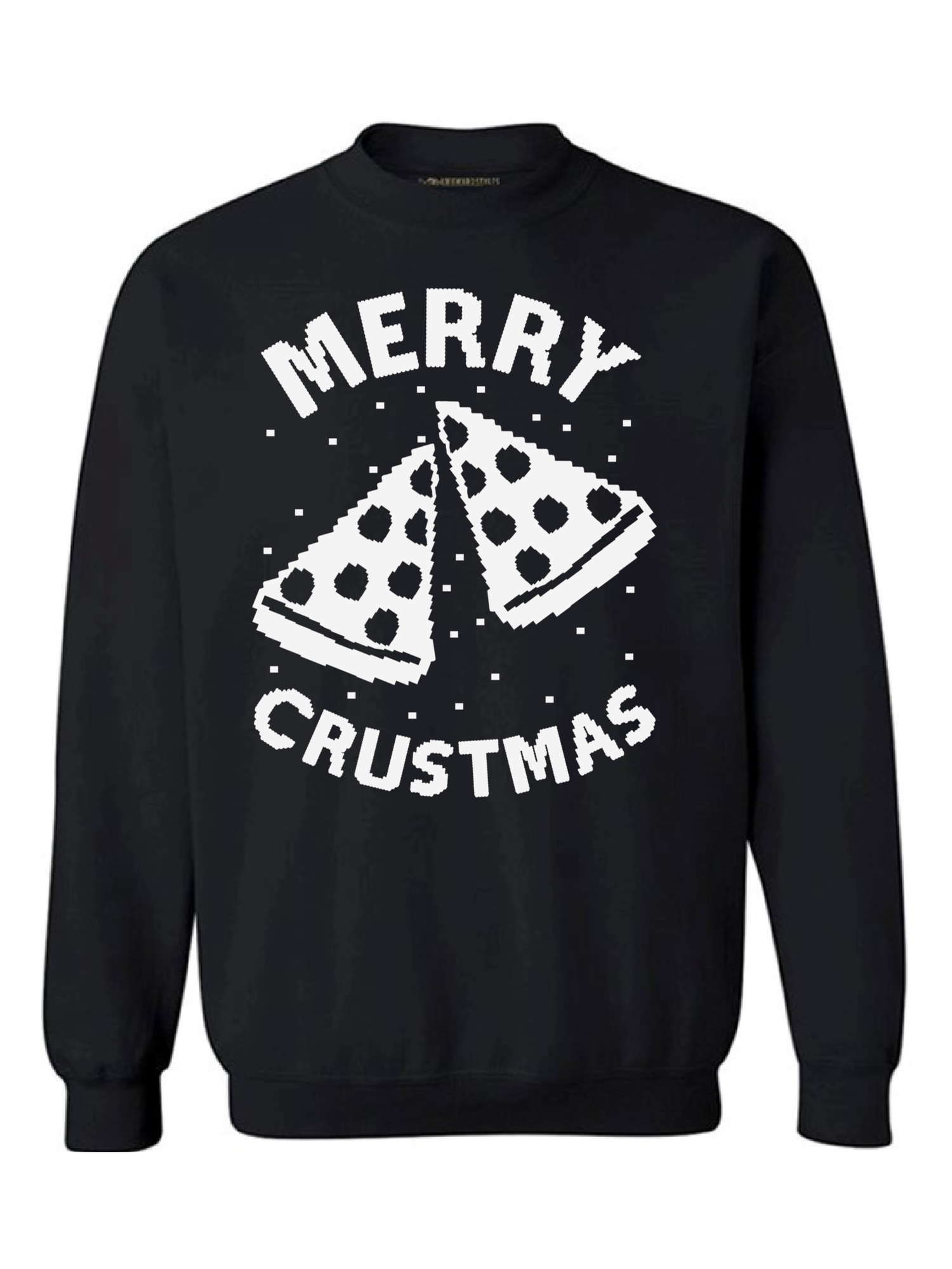 Awkward Styles Merry Crustmas Christmas Sweatshirt Pizza Christmas Funny Sweater Xmas Party Merry Christmas Holiday Sweatshirt Christmas Sweatshirt for Men Women Holidays Gift Idea For Pizza Lovers - image 1 of 5