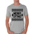 thumbnail image 1 of Awkward Styles Merry Liftmas Christmas Shirt Merry Christmas Tshirts for Men Lifting Shirt Gym Training Christmas Holiday Shirt Workout Top Liftmas Shirts Funny Christmas Party T-shirt, 1 of 4