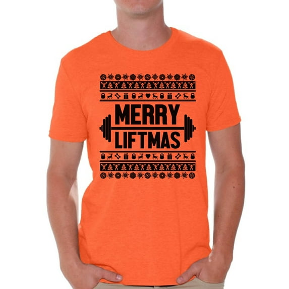 Awkward Styles Merry Liftmas Christmas Shirt Merry Christmas Tshirts for Men Lifting Shirt Gym Training Christmas Holiday Shirt Workout Top Liftmas Shirts Funny Christmas Party T-shirt