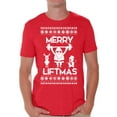thumbnail image 1 of Awkward Styles Merry Liftmas Shirt Christmas Tshirts for Men Funny Santa Shirt Gym Workout T Shirt Christmas Holiday Top Merry Liftmas Santa Shirts Christmas Party T-shirt Men's Holiday Tee, 1 of 4