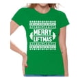 thumbnail image 1 of Awkward Styles Merry Liftmas Shirt Merry Liftmas Christmas Shirts for Women Lifting Top Workout Women's Holiday Shirt Xmas Gym T-Shirts Merry Christmas Women's Shirt Funny Christmas Party T-shirt, 1 of 4
