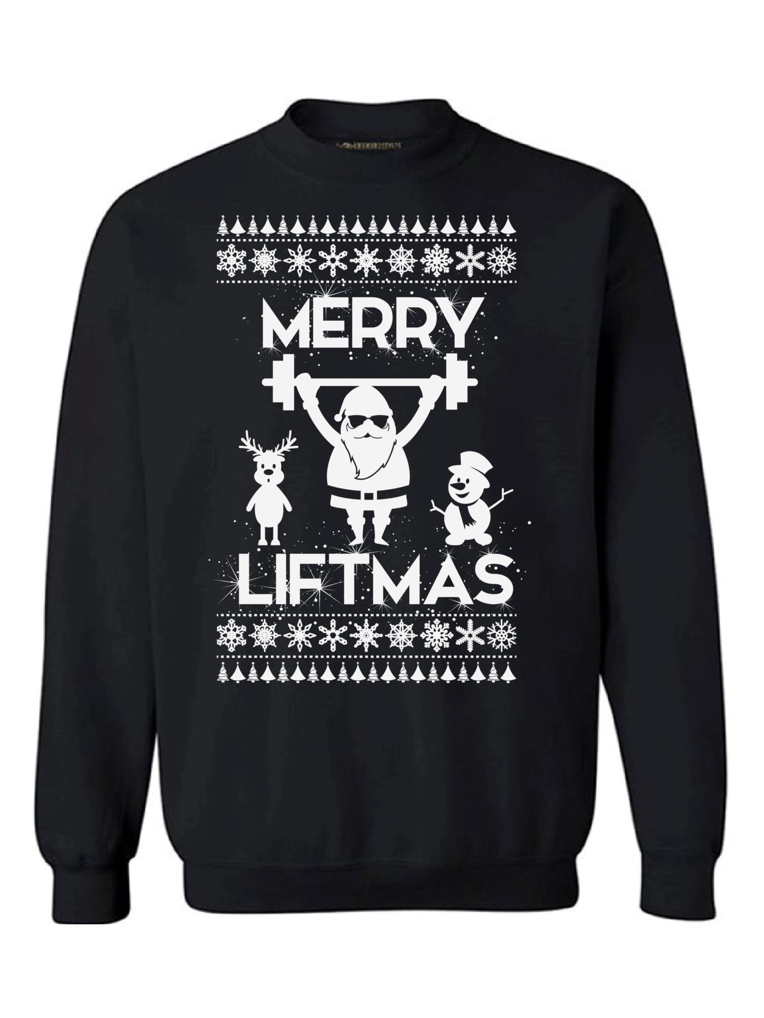 Awkward Styles Merry Liftmas Sweatshirt Funny Santa Christmas