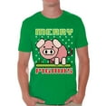 thumbnail image 1 of Awkward Styles Merry Pigmas Tshirt for Men Piggy Christmas Shirt Funny Christmas Gifts for Him Men's Christmas T Shirt Xmas Gifts for Animal Lovers Cartoon Pig Xmas Tshirt Xmas Pig Outfit, 1 of 4