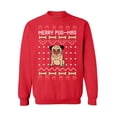 thumbnail image 1 of Awkward Styles Merry Pugmas Sweatshirt Cute Pug Dog Christmas Sweater Tacky Holiday Sweater Christmas Jumper for Pug Lovers Holiday Gift for Dog Lovers Christmas Sweater Cute Christmas Gifts, 1 of 5