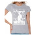 thumbnail image 1 of Awkward Styles Merry Winemas Shirt Christmas T Shirts for Women Wine Christmas Women's Holiday Top Merry Winemas Christmas T-shirt Christmas Holiday Shirt Wine Party Xmas Outfit, 1 of 4