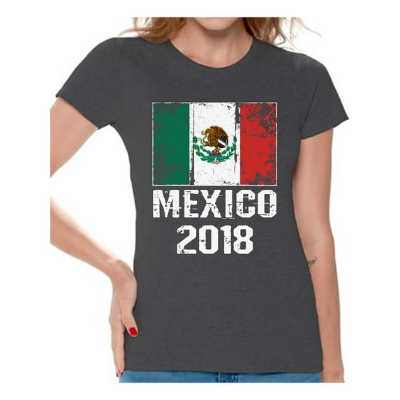 Awkward Styles Mexico 2018 Shirt for Women Mexican Flag Women's Soccer Shirt